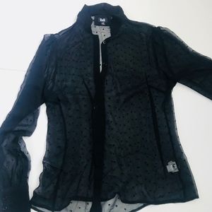 D&G sheer button down shirt